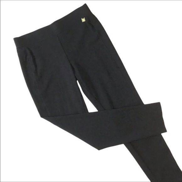 Anne Klein Black Pull On Pants Size 2 Compression Skinny Leggings Elastic Waist - Picture 3 of 9
